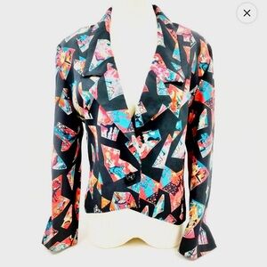 Fendi jacket. Wool and silk blend